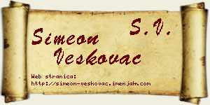 Simeon Veškovac vizit kartica